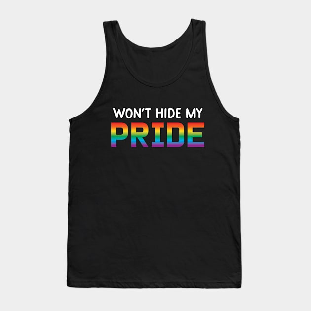 Won't Hide My Pride Tank Top by machmigo